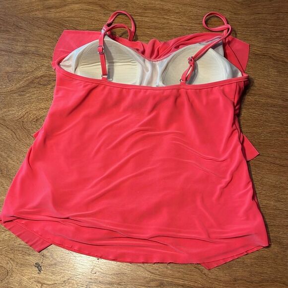 Magicsuit Pink Asymmetrical Ruched Swim Tank - Picture 4 of 7